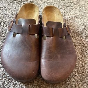 Brown leather Birkenstock Boston size 9-9.5 EU42